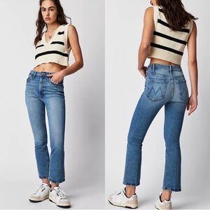MOTHER x Free People The Hustler Ankle Jeans in Scenic Route Sz 27